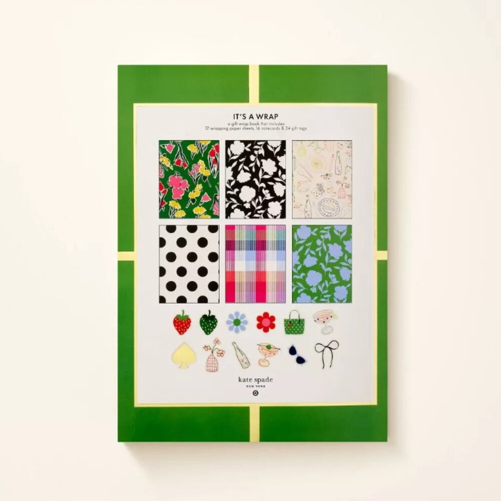NWT 12 Sheet Gift Wrap Book with Tags - kate spade new york x Target